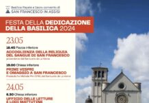 Locandina della festa della dedicazione della basilica di assisi 2024