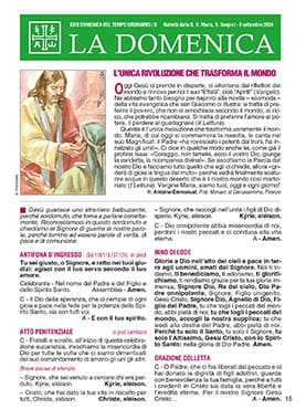 il foglietto di domenica 8 settembre 2024