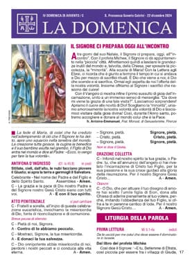 Commento al Vangelo dal foglietto "La Domenica" del 22 Dicembre 2024