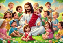 Tiziana Mazzei – Commento al Vangelo per bambini del 8 Dicembre 2025 gesuฬ insieme a dei bambini