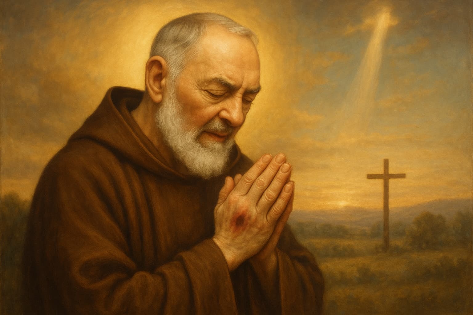 padre pio in preghiera