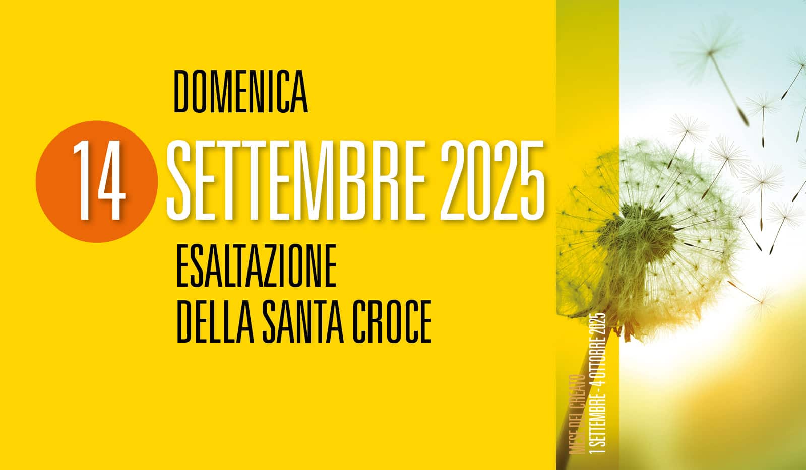 tempo del creato 14 settembre 2025