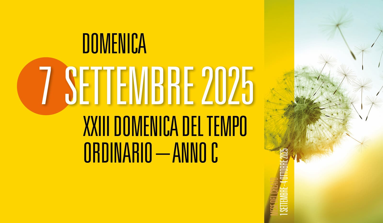 tempo del creato 7 settembre 2025