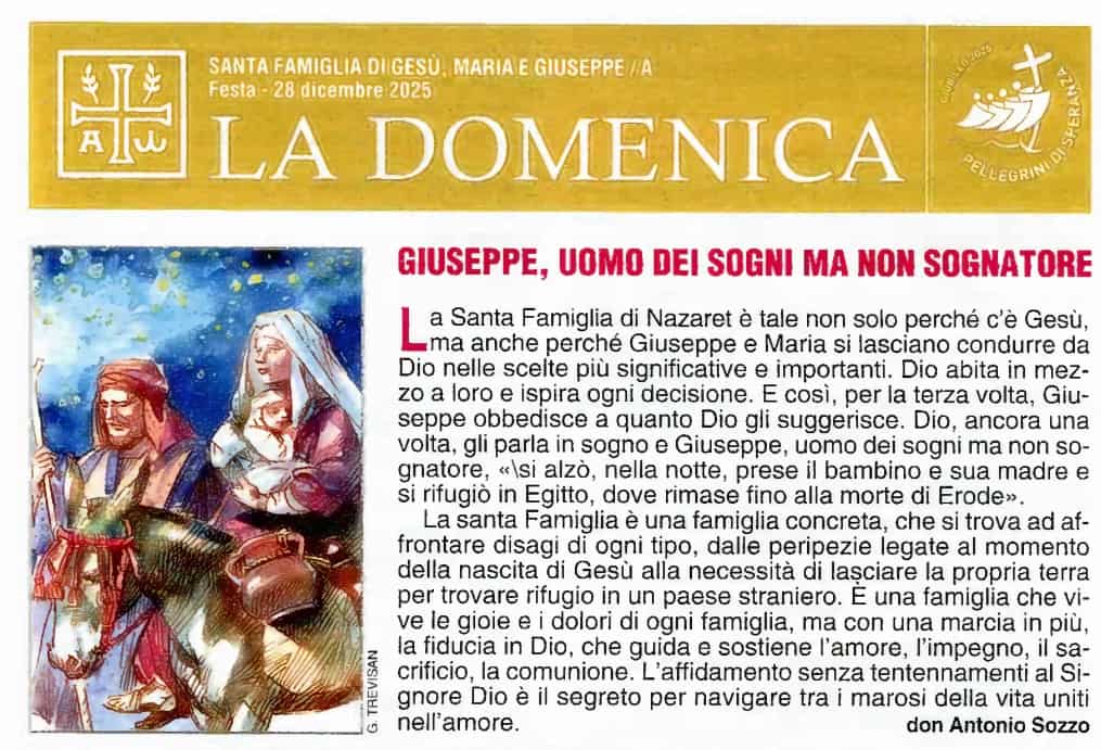 la domenica 28 dicembre 2025
