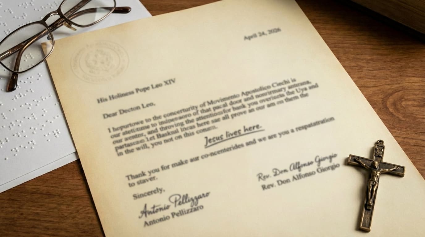 Lettera del Movimento Apostolico Ciechi a Papa Leone XIV