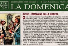 Commento al Vangelo dal foglietto “La Domenica” del 18 ottobre 2026 Commento al Vangelo dal foglietto "La Domenica" del 18 ottobre 2026