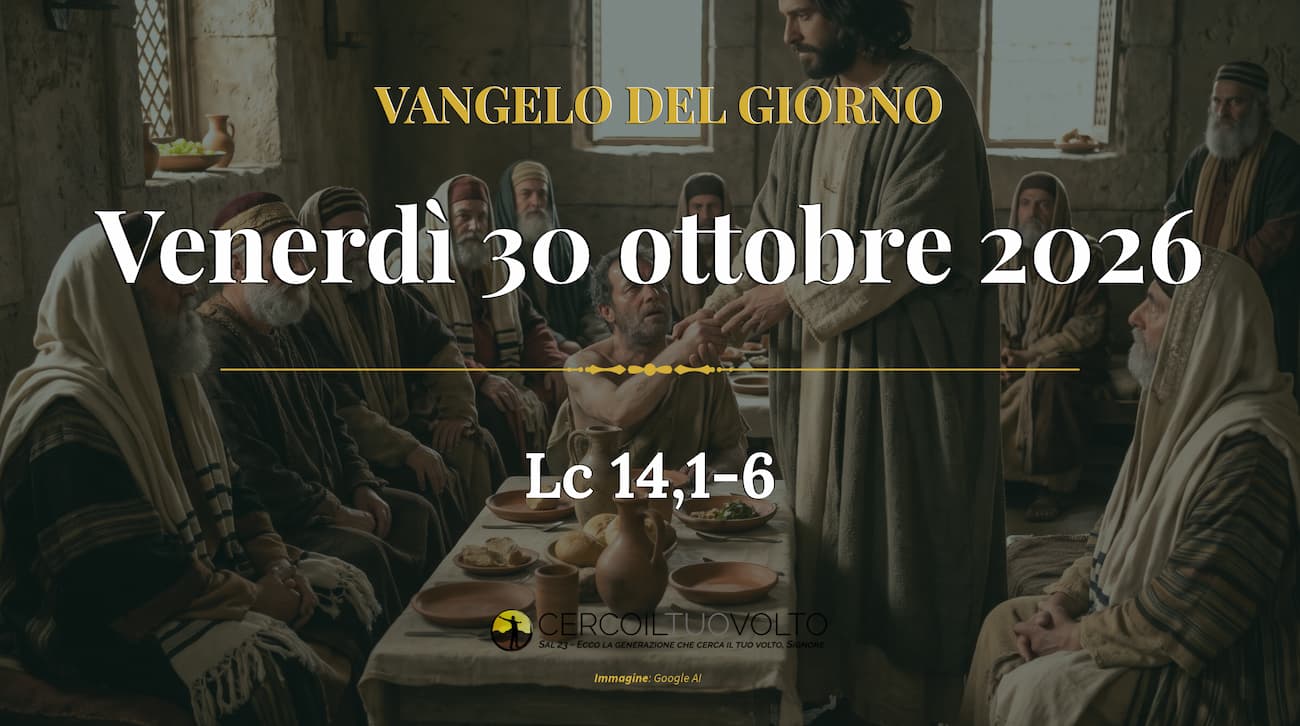 Gesù guarisce l'uomo idropico di sabato davanti ai farisei (Luca 14,1-6)